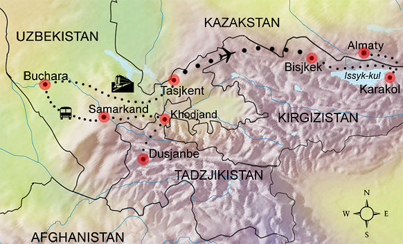 Karta �ver rundresan