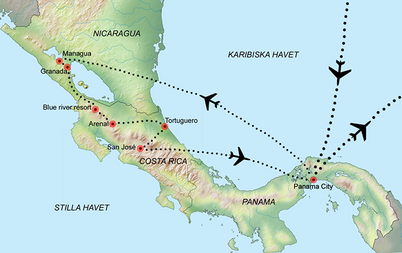 panama karta Panama   Nicaragua   Costa Rica   Nyhet! panama karta